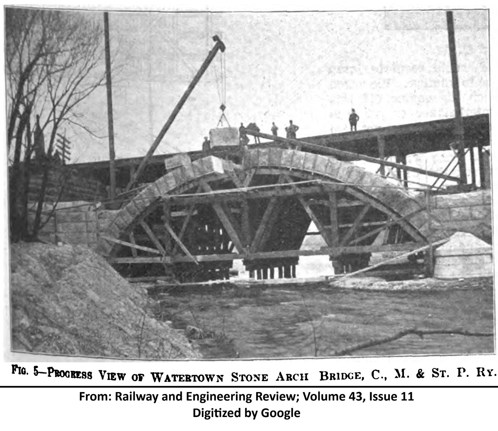 Construction of the west arch span